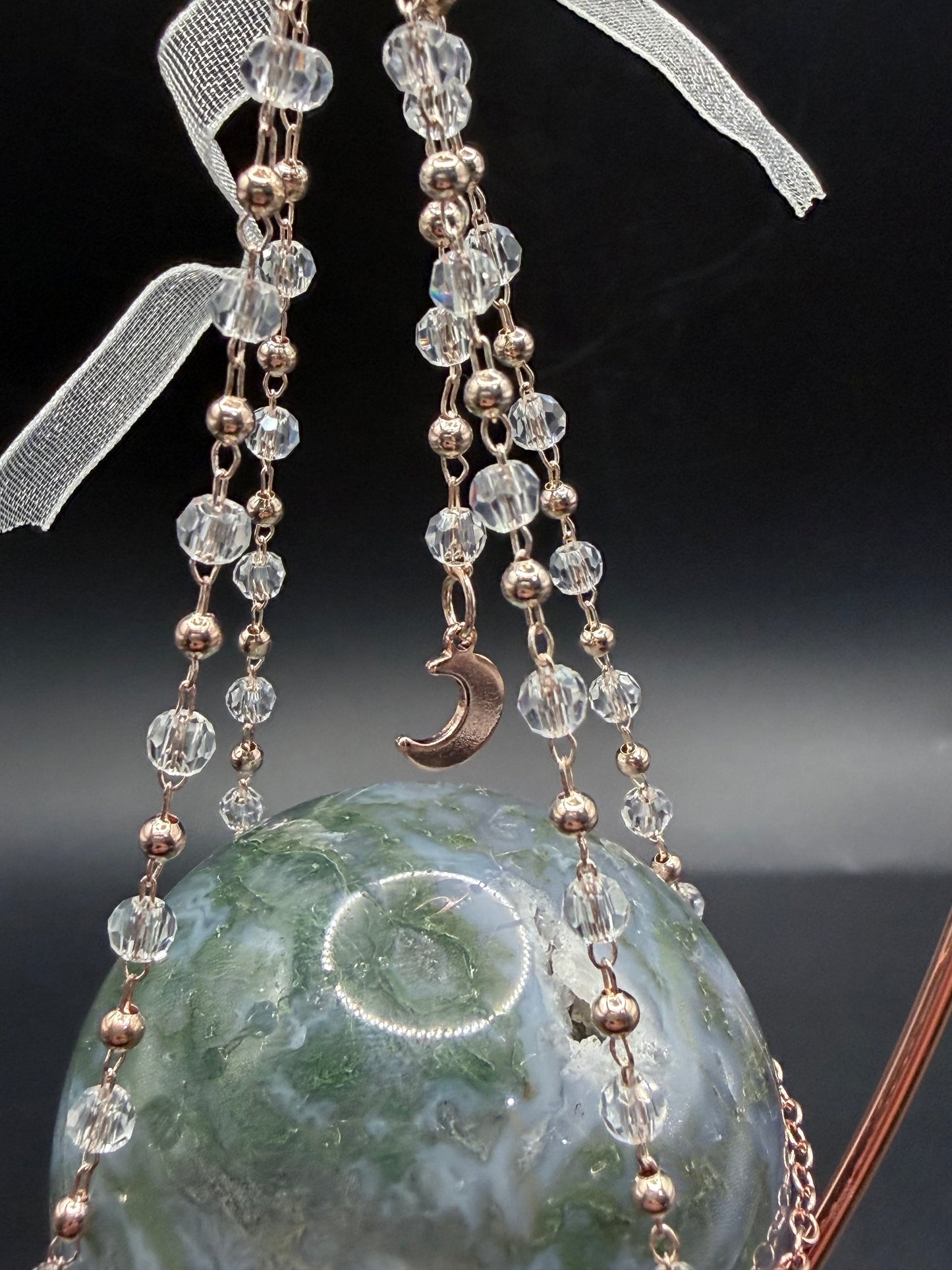 Hanging Sphere Display Stand – Rose Gold Finish (Shere not included)