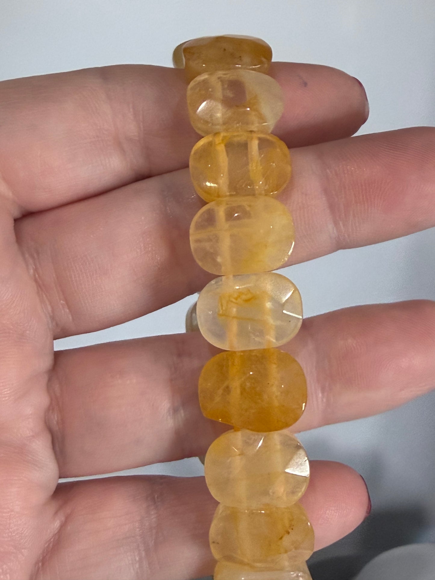 Faceted Honey Calcite Bracelet – Golden Confidence & Motivation Crystal | Solar Plexus Energy