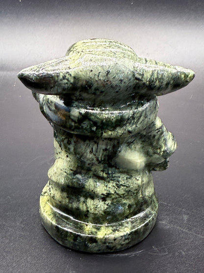 Serpentine Jade “Yoda” Carving 537g 10cm
