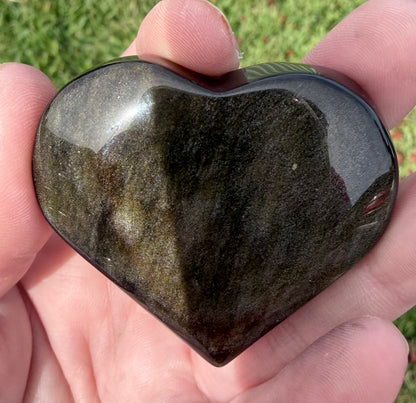 Gold Sheen Obsidian Heart – 7cm