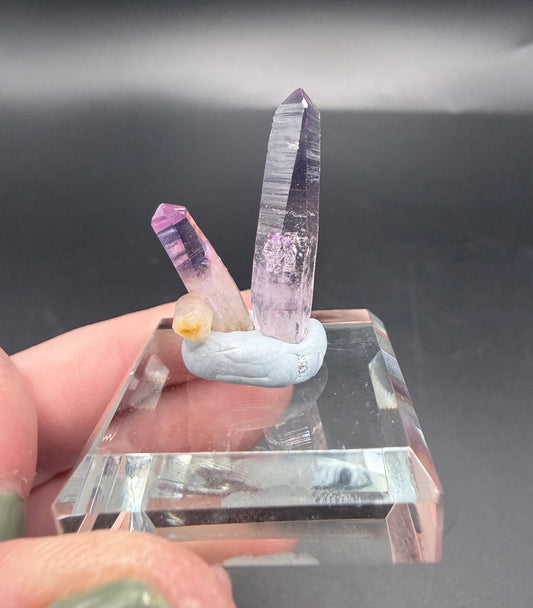 Vera Cruz Amethyst Cluster on Glass Display