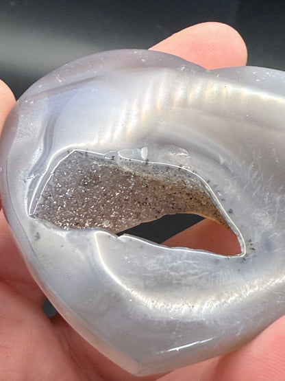 Druzy Agate Heart