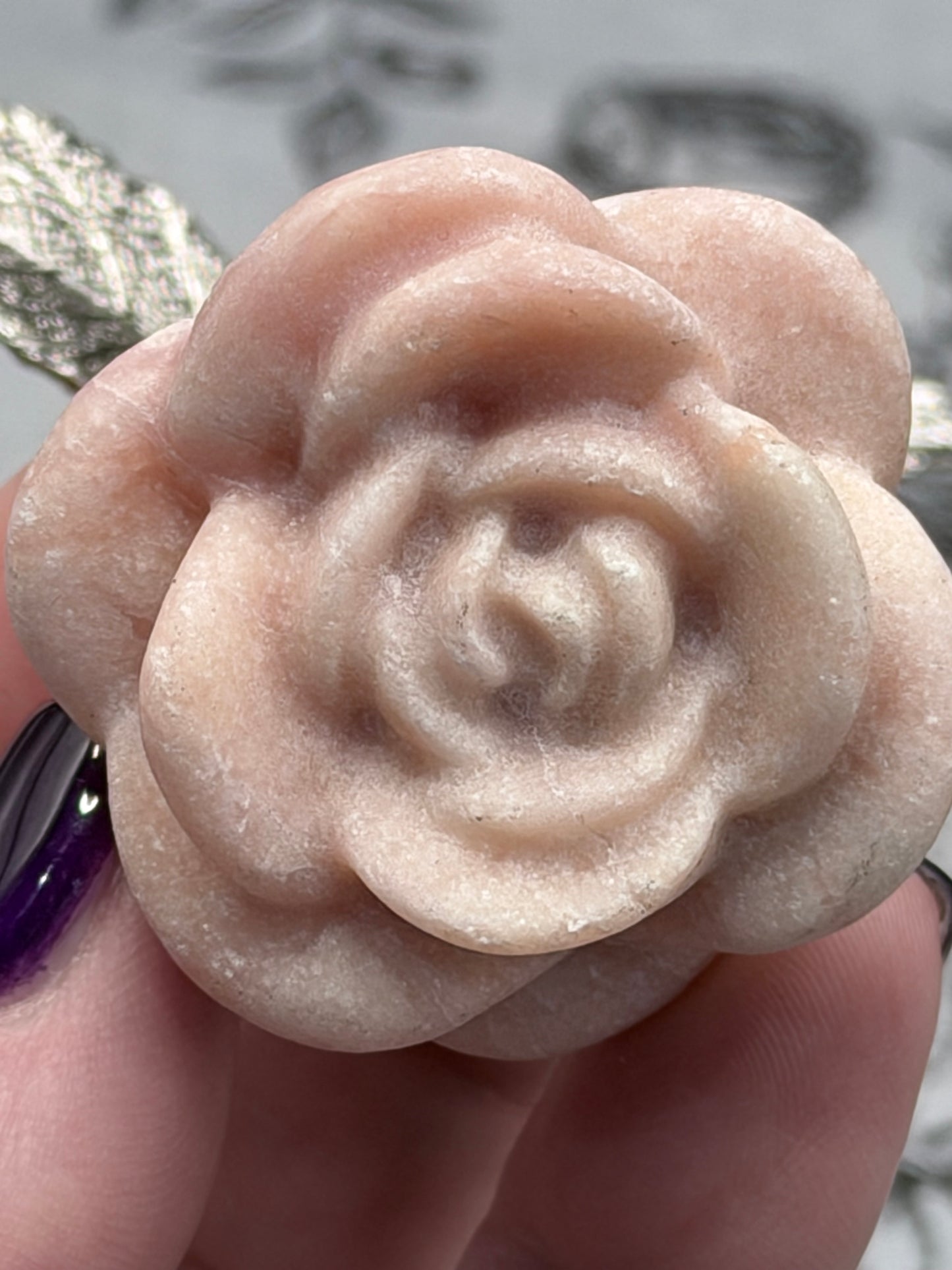 Pink Opal Rose Stem (22cm)