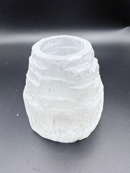 Selenite Mountain Top Candle Holder
