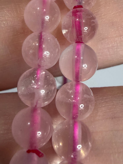6mm Rose Quartz Bracelet – Love • Emotional Healing • Compassion