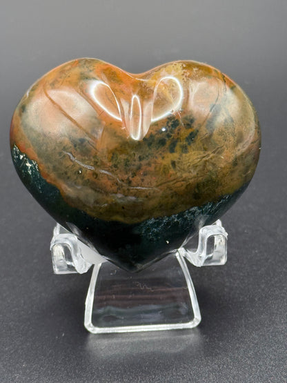 Ocean Jasper 4cm Puffy Heart
