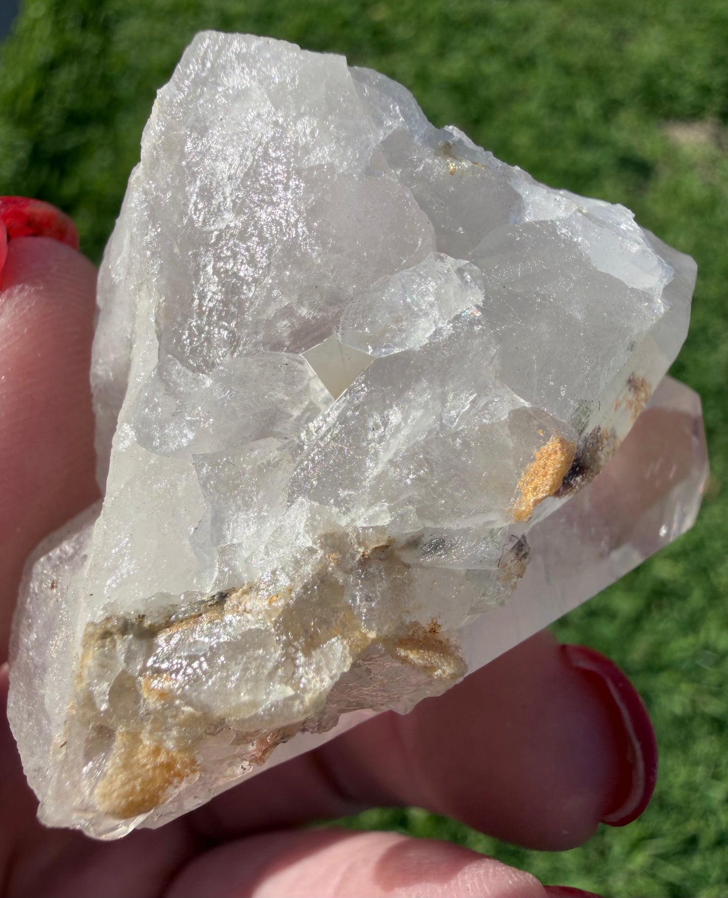 Clear Quartz Cluster with Natural Mineral Inclusions – 92g