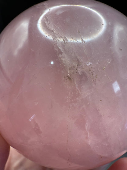 Big Bright Pink Rose Quartz Sphere