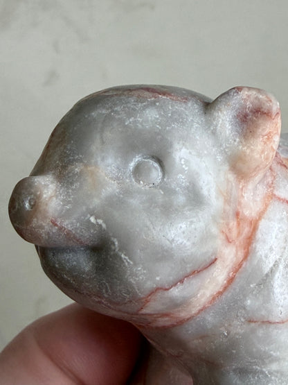 Red Vein Jasper Pig Carving – 9.5 cm