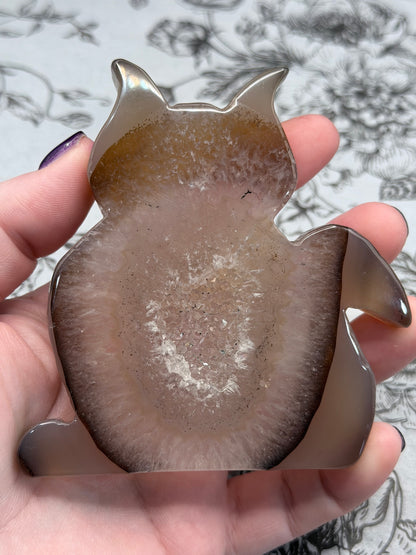 Druzy Agate Cat Geode — 160g | 9.4 x 8.1cm
