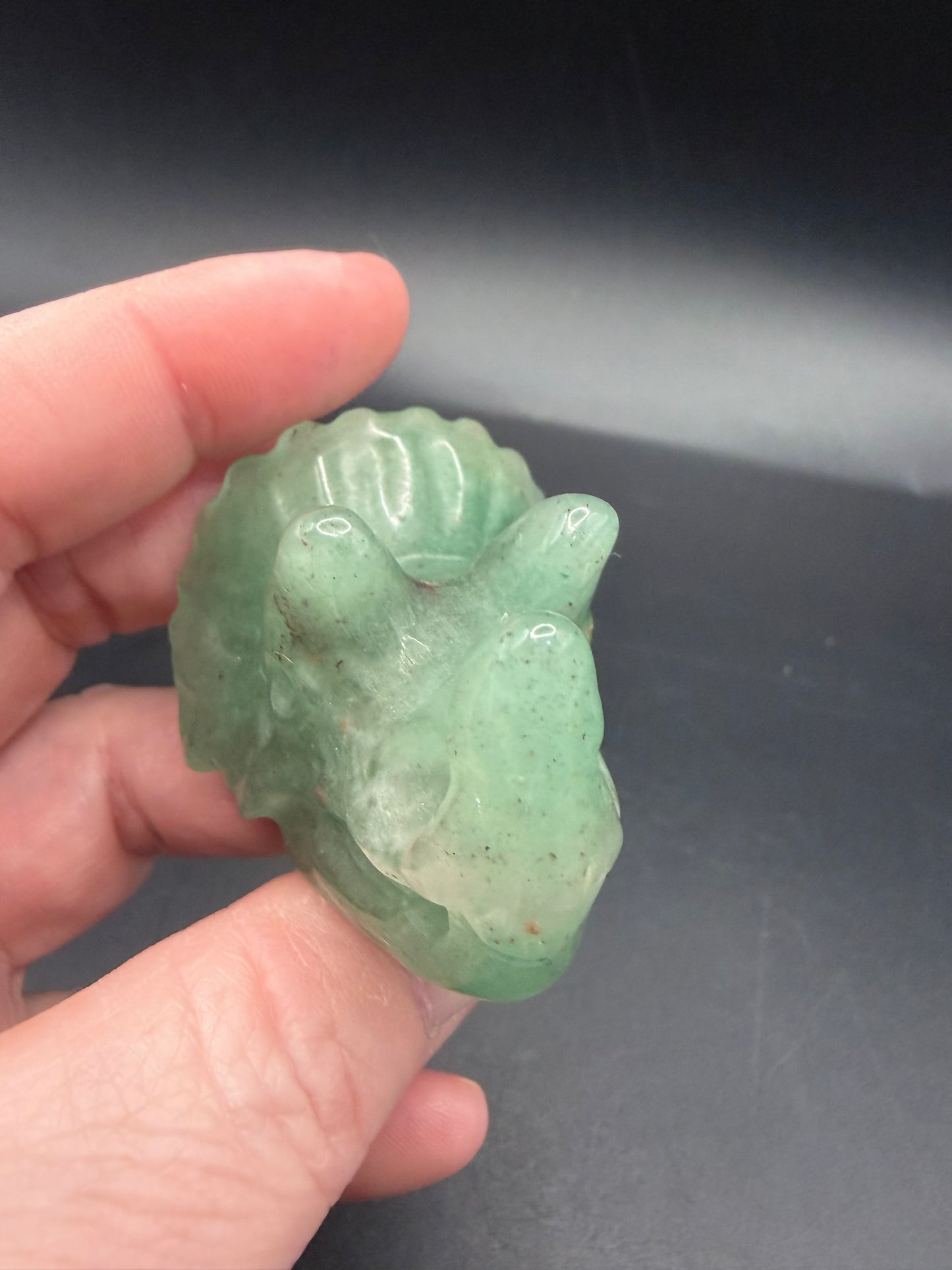 Green Aventurine Triceratops