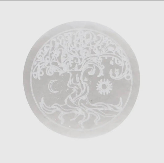 Extra Sun and Moon Circular Selenite Plate