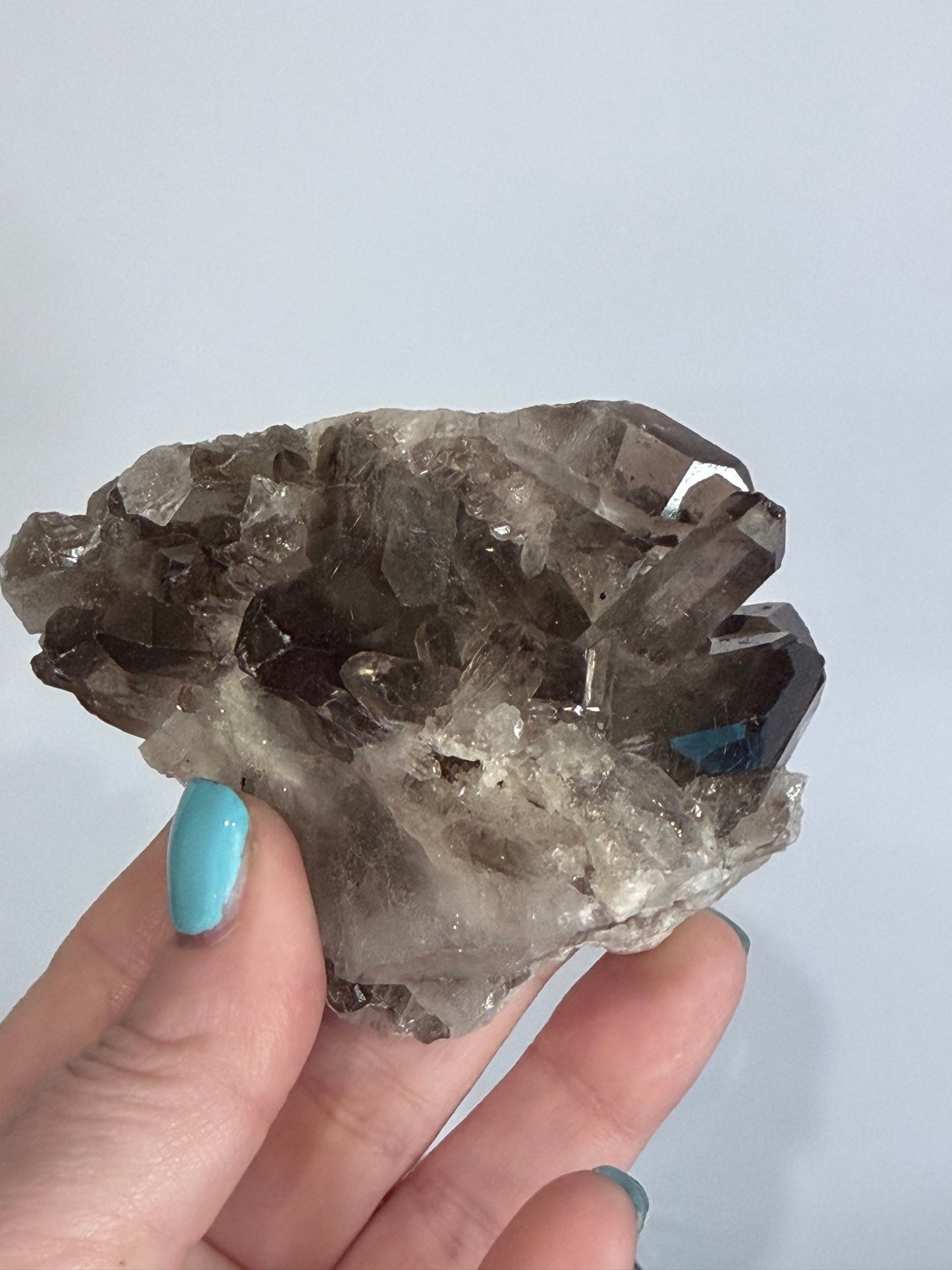 Smoky Quartz Crystal Cluster on Milky Quartz Matrix 214g | Natural Brazilian