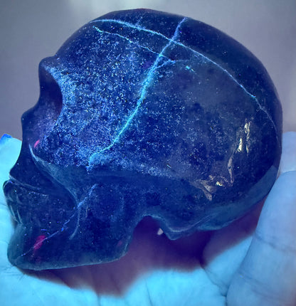 Ruby in Zoisite Skull (UV Reactive) – Large | 757g
