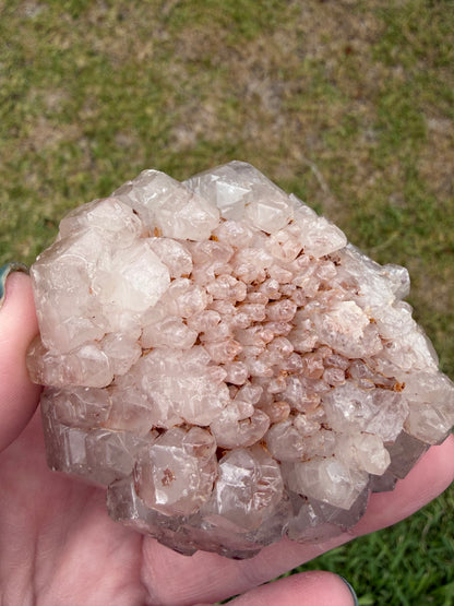 Hematoid Clear Quartz Cluster (Iron-Stained Quartz) – 222g | 6.2 × 5cm