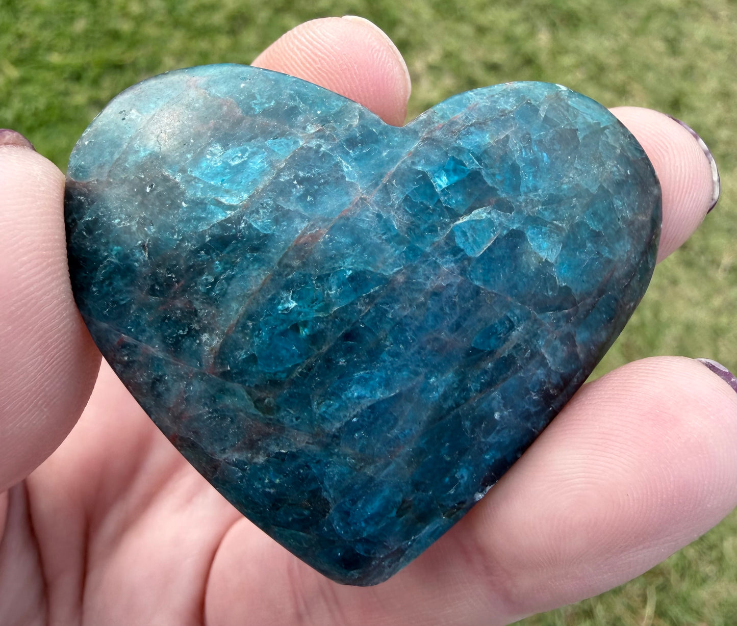Blue Apatite Heart