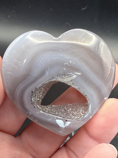Druzy Agate Heart