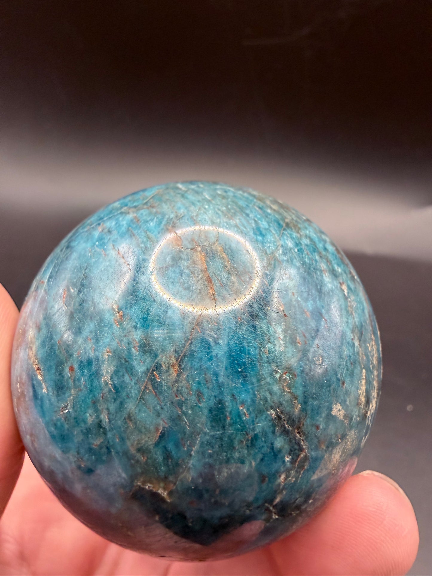 Blue Apatite Sphere