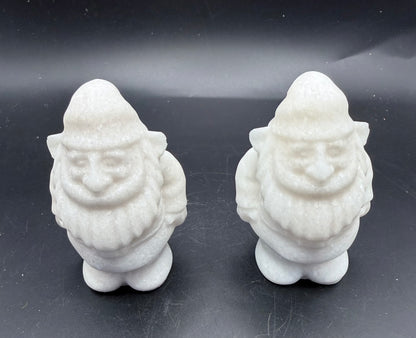 Crystal white marble Jade Gnome Carving – 10cm