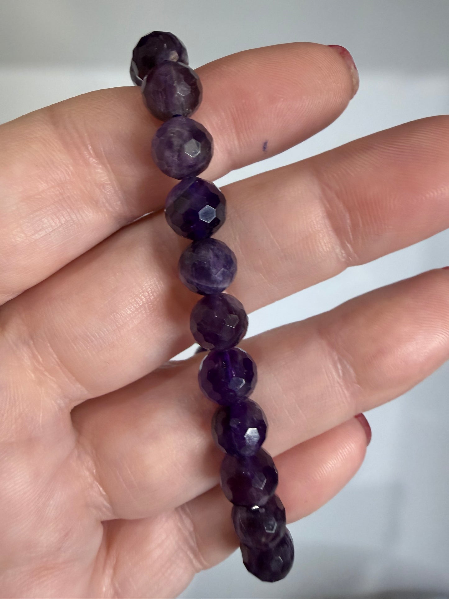8mm Amethyst Faceted Bracelet

Calming • Intuition • Protection