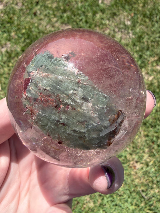 Lodolite (Garden Quartz) Sphere – 6.5cm | 366g