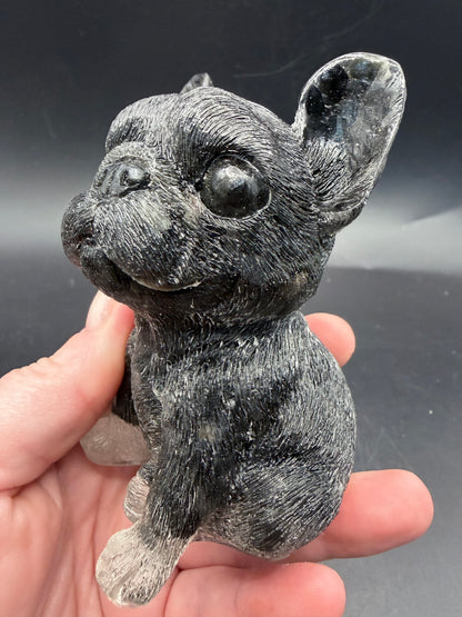 Black Obsidian French Bulldog – 12cm