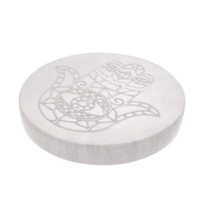 Extra Hand of Fatima Circular Selenite Plate