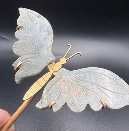 Labradorite Butterfly with Stand