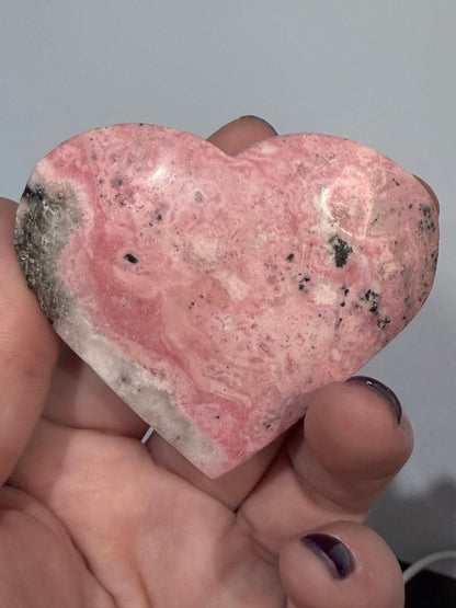 Pink Rhodonite Heart (Peru) B