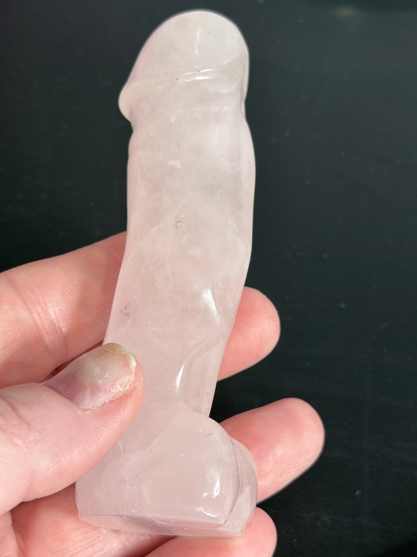Rose Quartz Willy Carving – 10cm