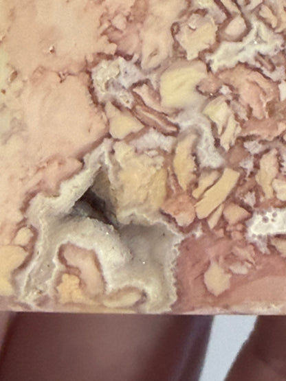 Pink Agate Druzy Floating Cube 3.6cm 110g B