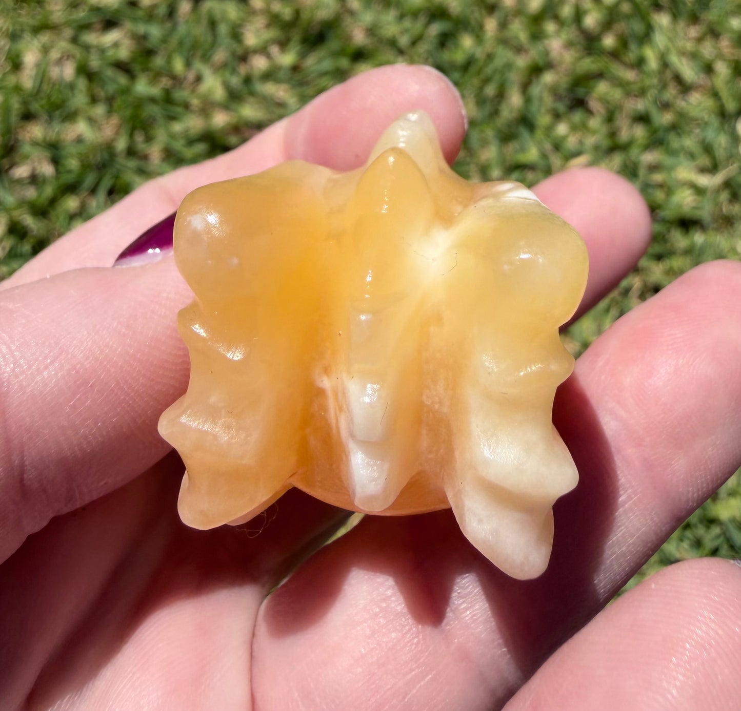 Orange Calcite Dragon Head