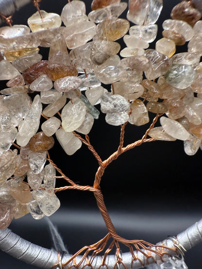 Garden Quartz & Rutile Quartz Tree of Life Dreamcatcher