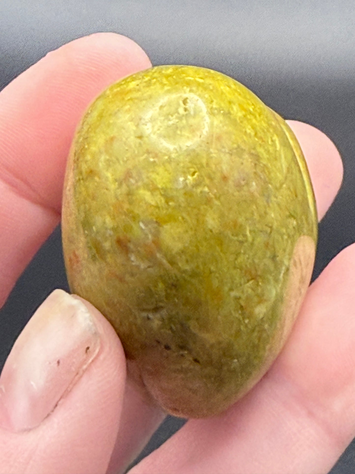 Green opal Puffy Heart