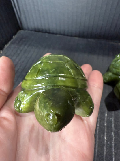 Green Serpentine Turtle | 200g | 10.5 × 6cm