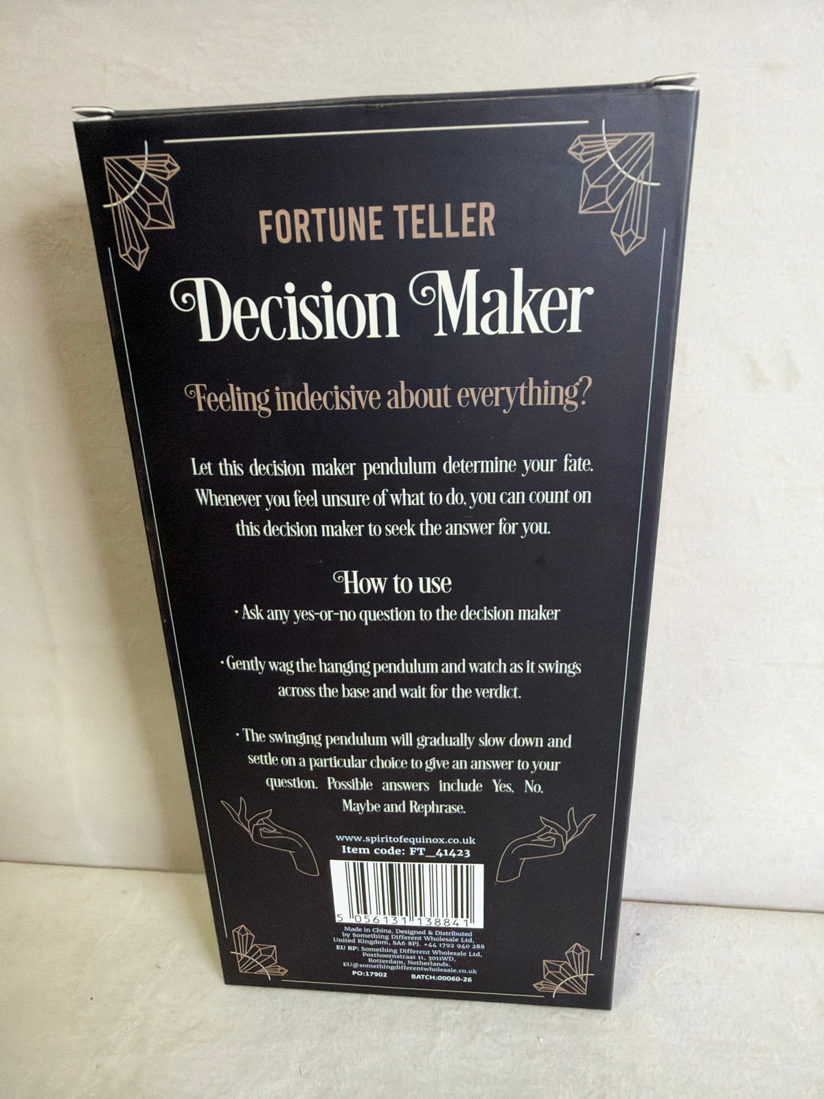 Fortune Teller Decision Maker Pendulum – Crystal Ball Design