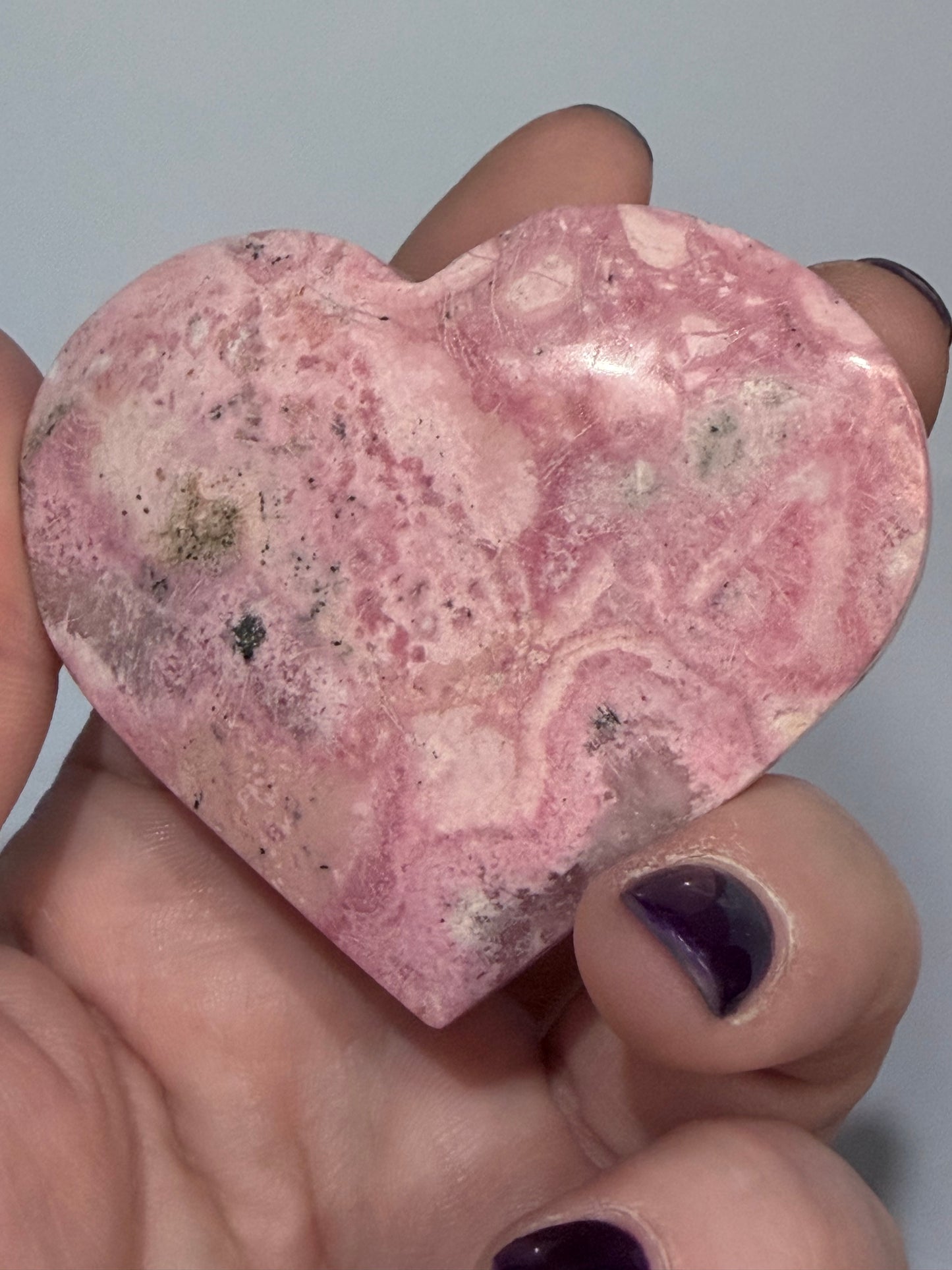 Pink Rhodonite Heart (Peru) A