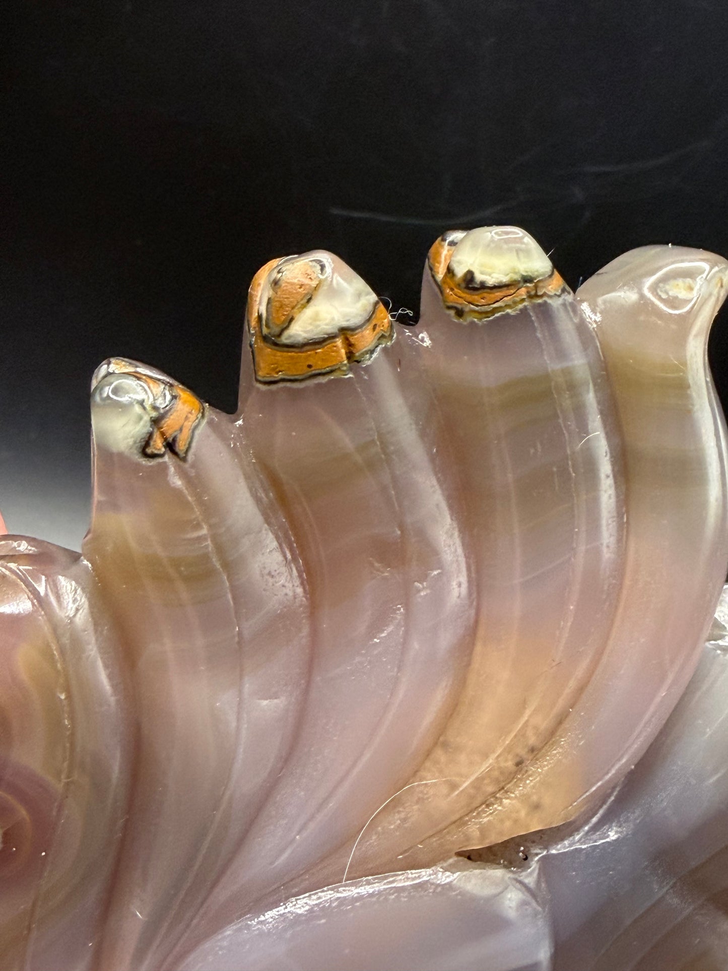 Nine-Tailed Fox Druzy Agate Carving