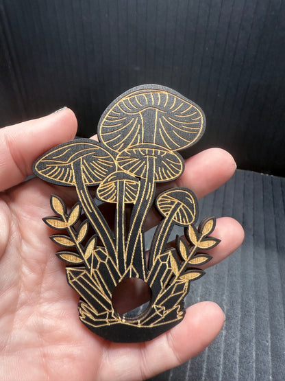 Mushroom wooden Sphere Holder