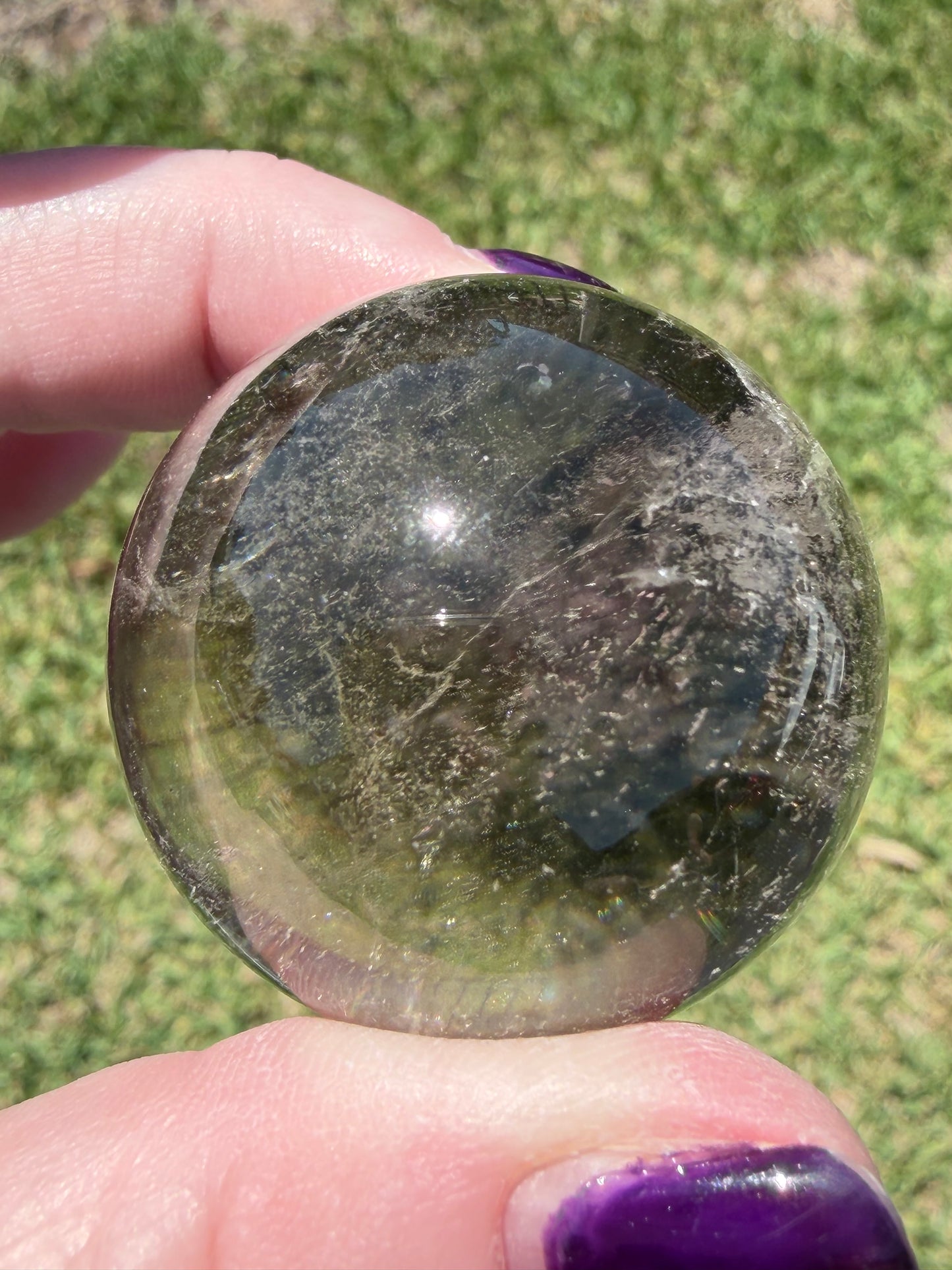 Lodolite (Garden Quartz) “Eye” Sphere – 4cm | 82g