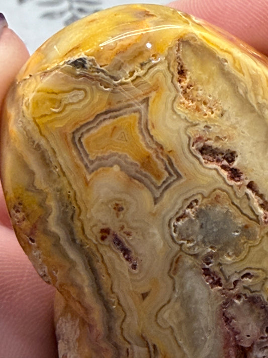 🇦🇺 Australia Map Crazy Lace Agate Heart