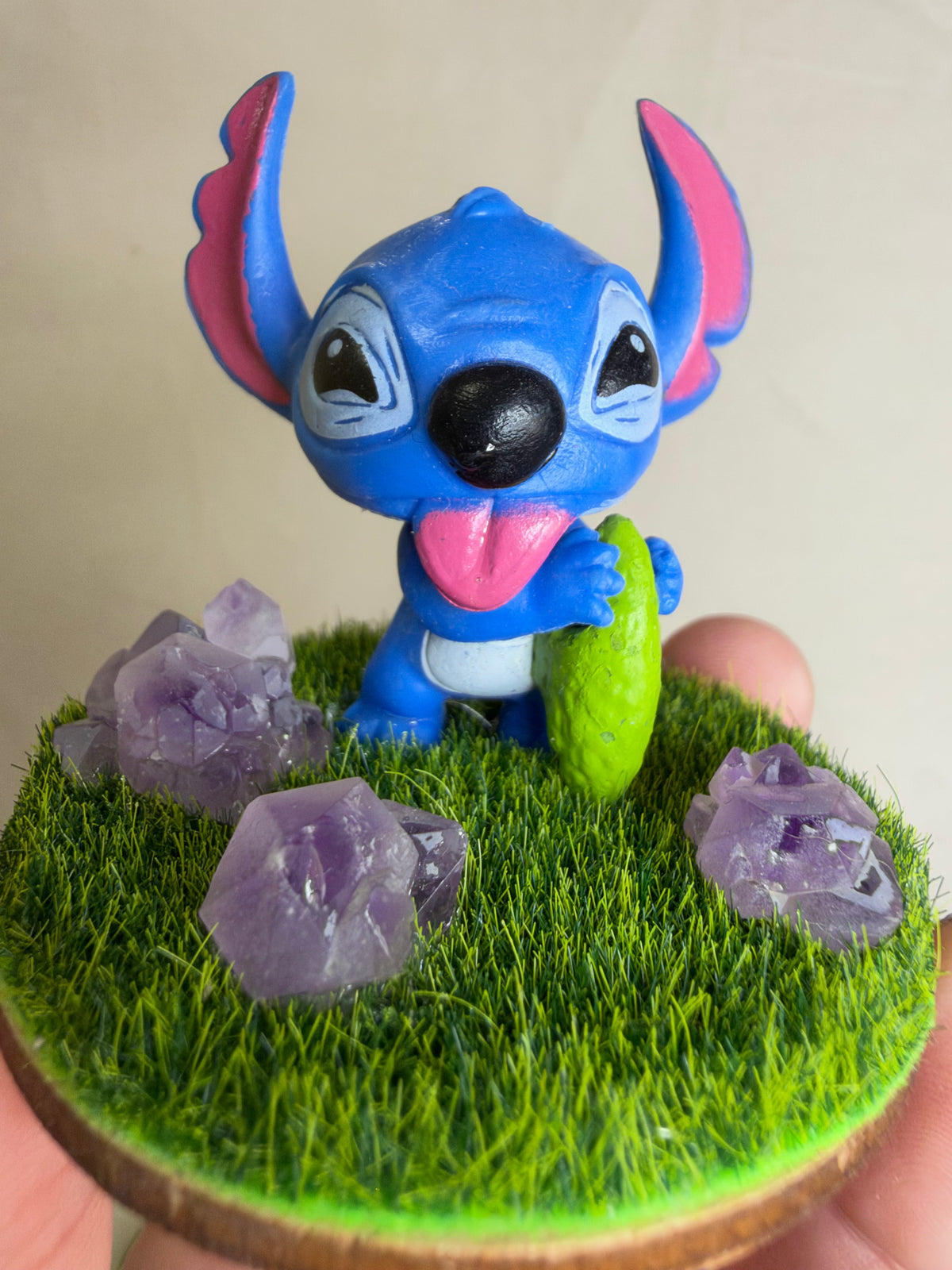 Stitch with Pickle Amethyst Mini Crystal Garden – 6cm