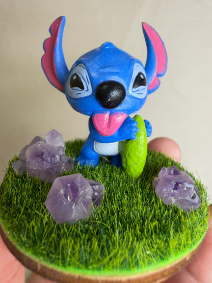 Stitch with Pickle Amethyst Mini Crystal Garden – 6cm