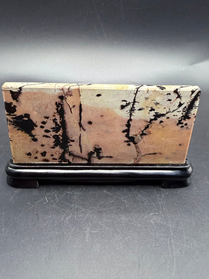 Dendritic Picture Jasper Slab on Stand