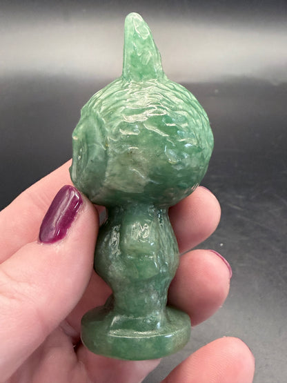 Green Aventurine Labubu Carving – 8 cm