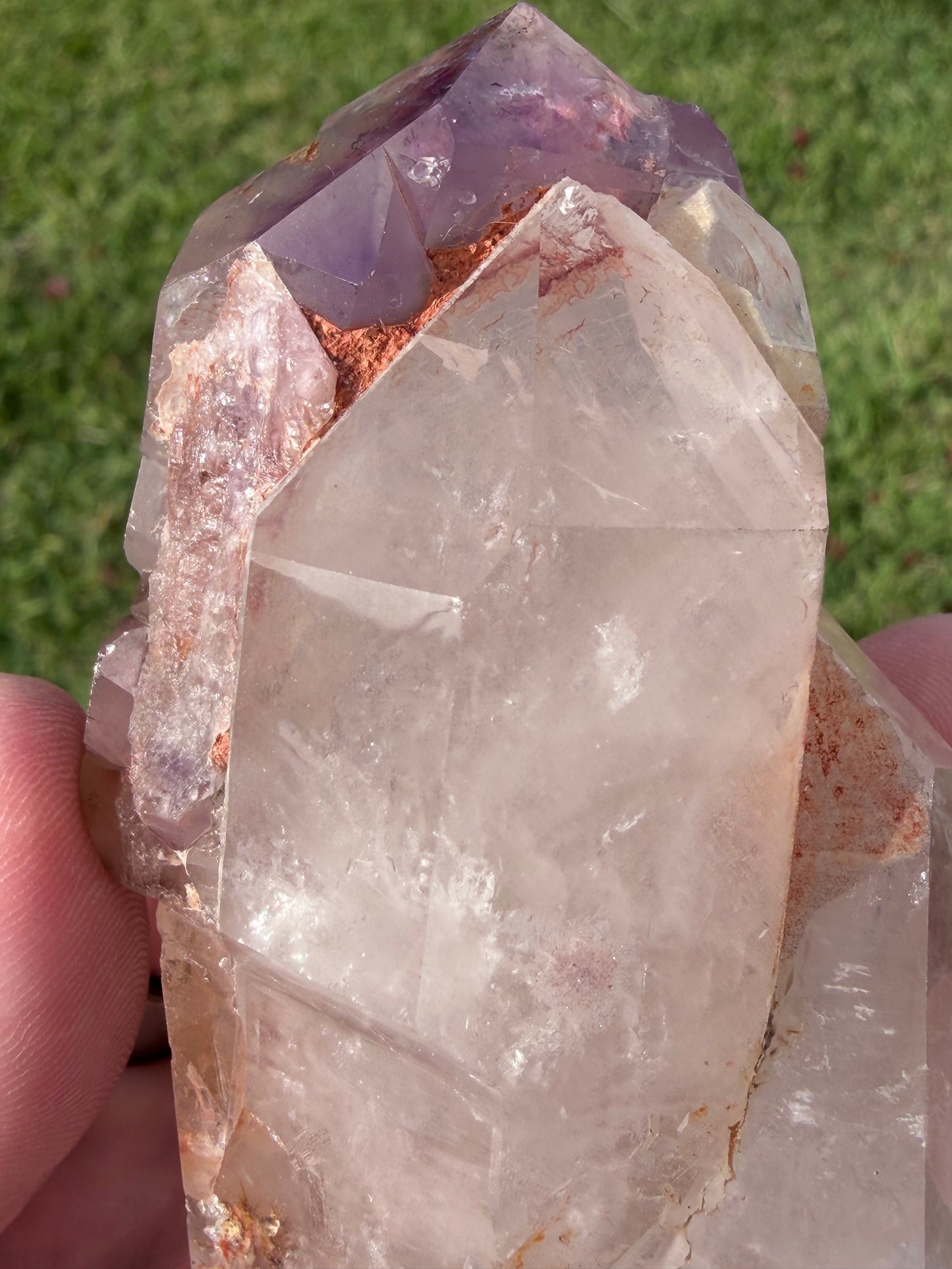 Large Included Amethyst Cluster Point– 215g | 8.5cm