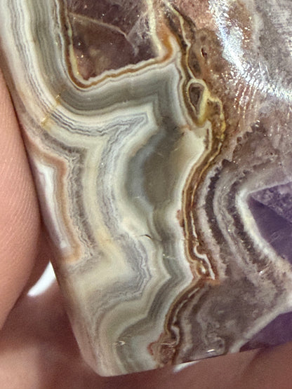 Amethyst & Agate Heart – Free Standing D