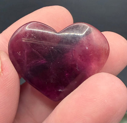 Fluorite Hearts assorted colours– 3cm