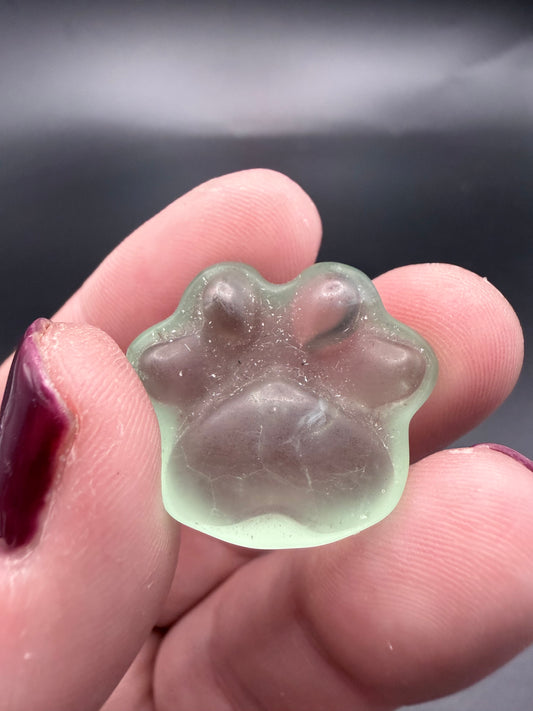 Crystal Paw Print Carvings – Loyalty, Healing & Calm