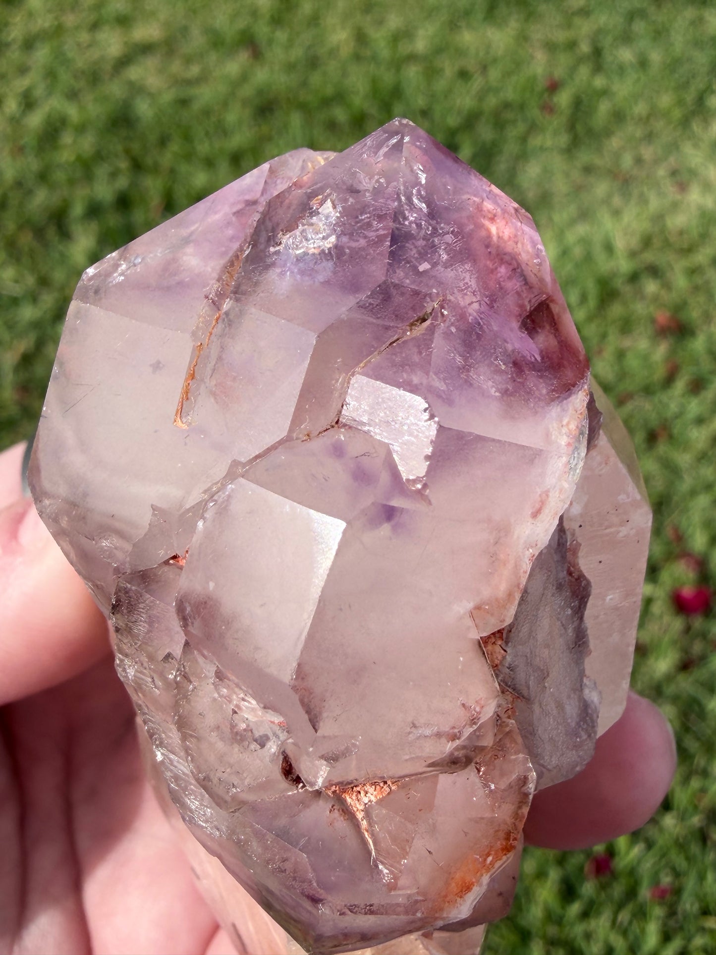 Large Included Amethyst Cluster Point– 215g | 8.5cm